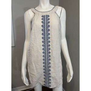 sigrid olsen linen Dress Small Beach Boho NWT Mini